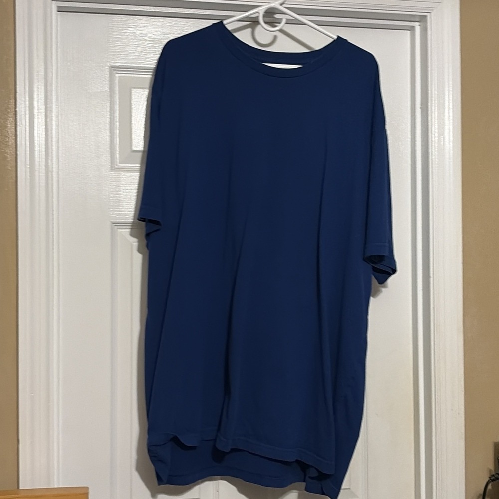 Men's Big & Tall T Shirt, Blue T Shirt, Size 3X FOUNDRY, Crewneck Basic Cotton T